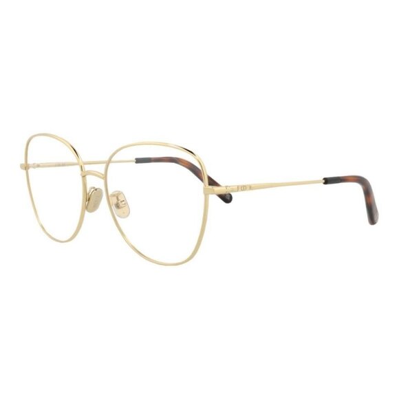 Dior Womens Cat Eye Gold Gold Transparent Fashion Designer Eyewear - Picture 1 of 4